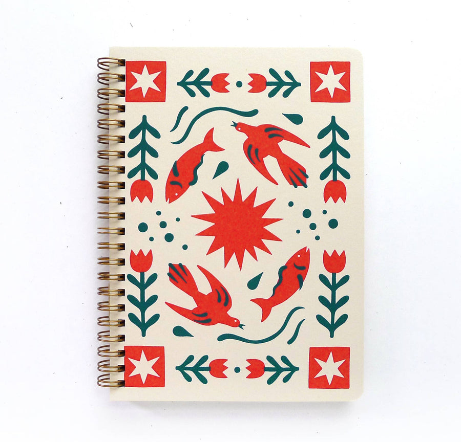 Middle Dune - Folk Flower Coil Notebook