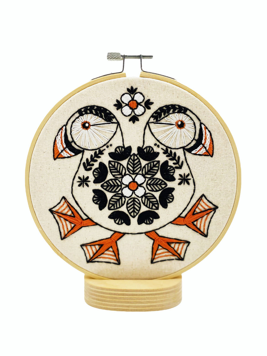 Hook Line & Tinker - Puffin Complete Embroidery Kit