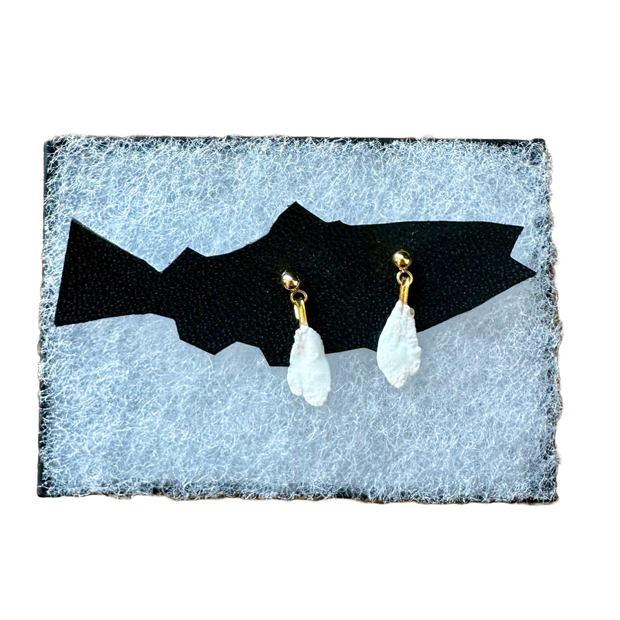 Salmon Seas Otolith Earrings