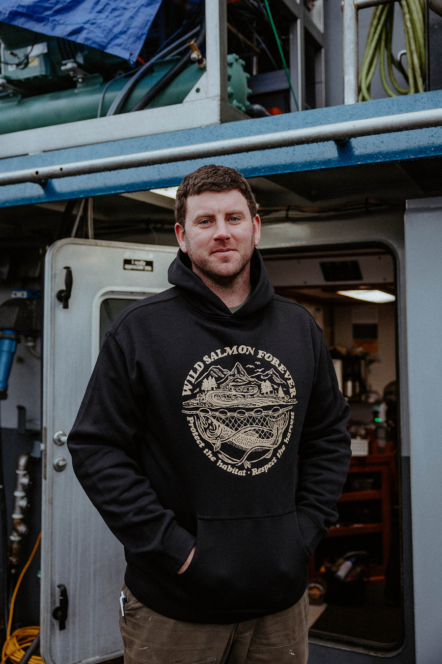 Wild Salmon Forever Hoodie - Black