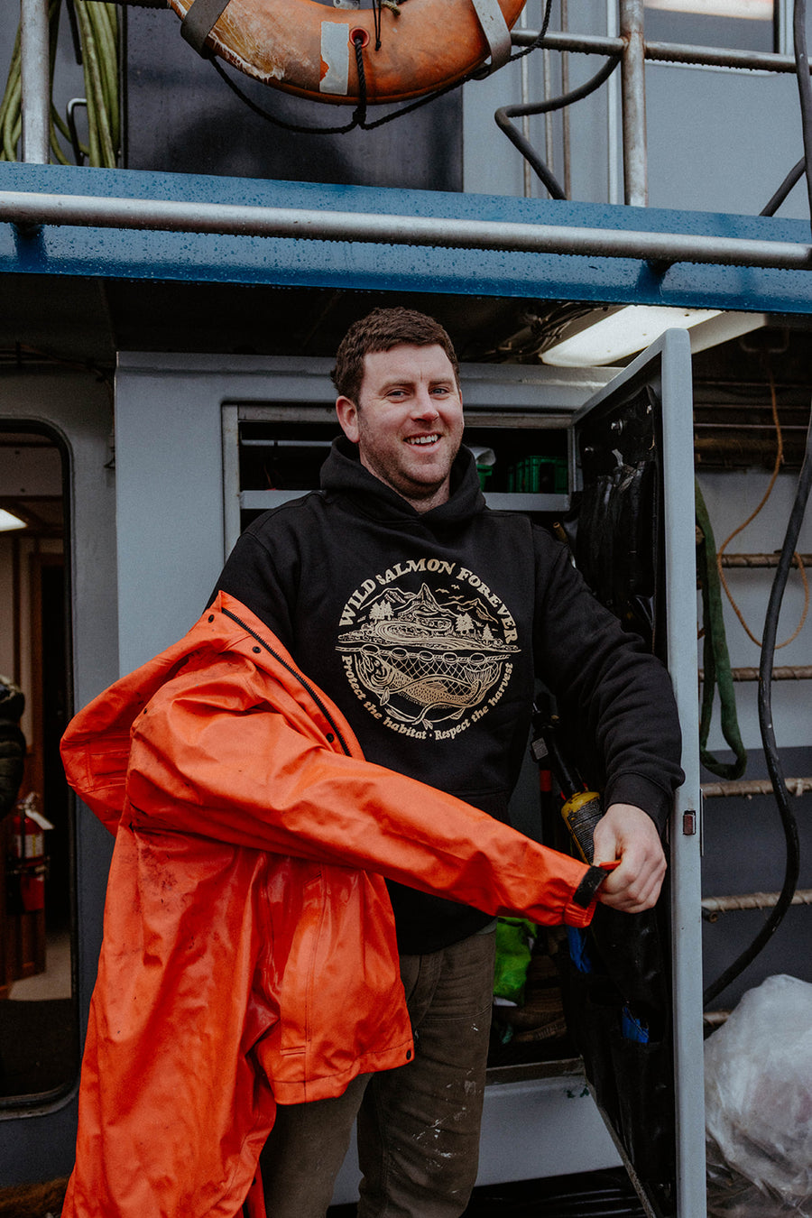 Wild Salmon Forever Hoodie - Black