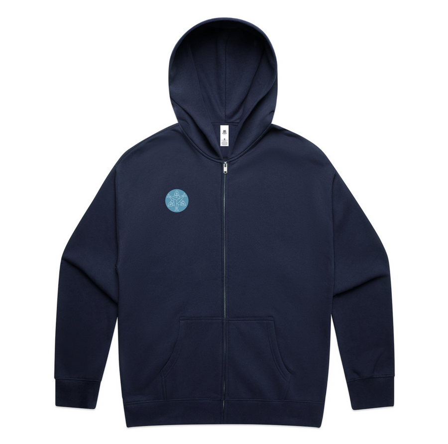 (Pre-order) Men's Alaska Seafood Zip Hoodie - Dark Navy