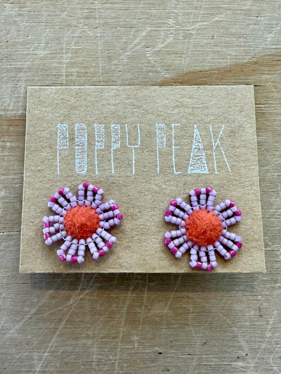 Poppy Peak - Flower Stud Earrings
