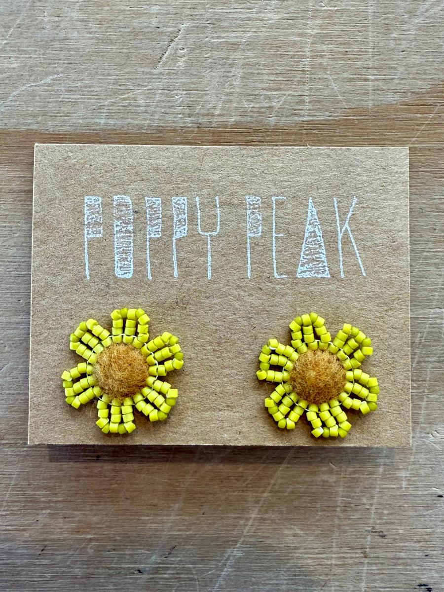 Poppy Peak - Flower Stud Earrings