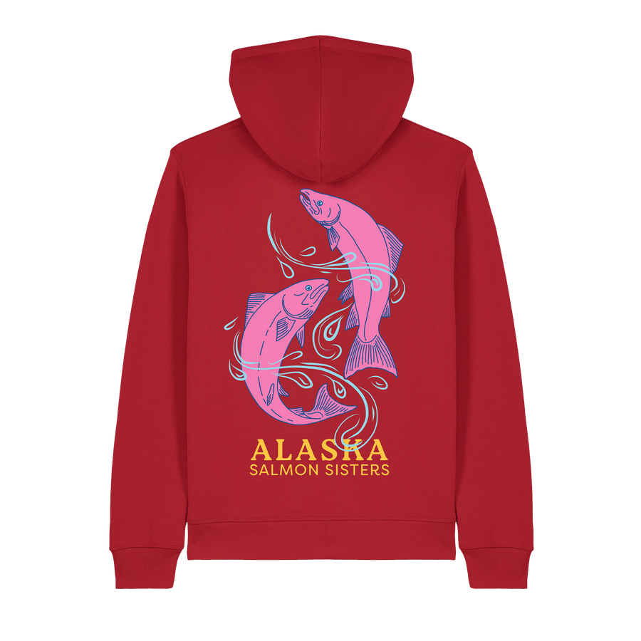 Pink Salmon Zip Up Hoodie – Salmon Sisters