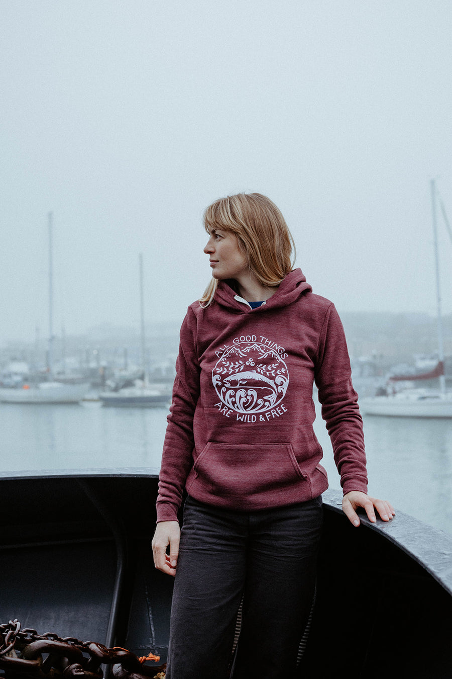 Wild & Free Pullover Hoodie - Berry