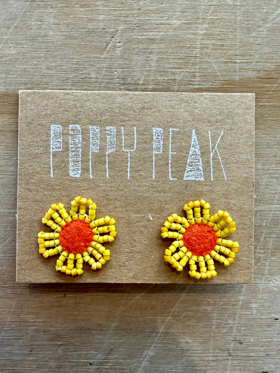 Poppy Peak - Flower Stud Earrings