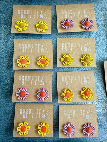 Poppy Peak - Flower Stud Earrings
