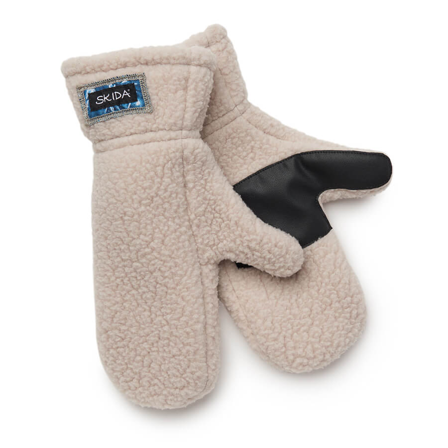 Fleece Mittens - White