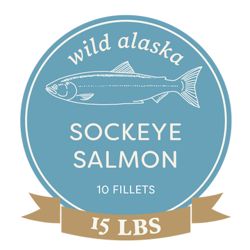 Wild Alaska Sockeye Salmon Fillet Box: 10 Fillets