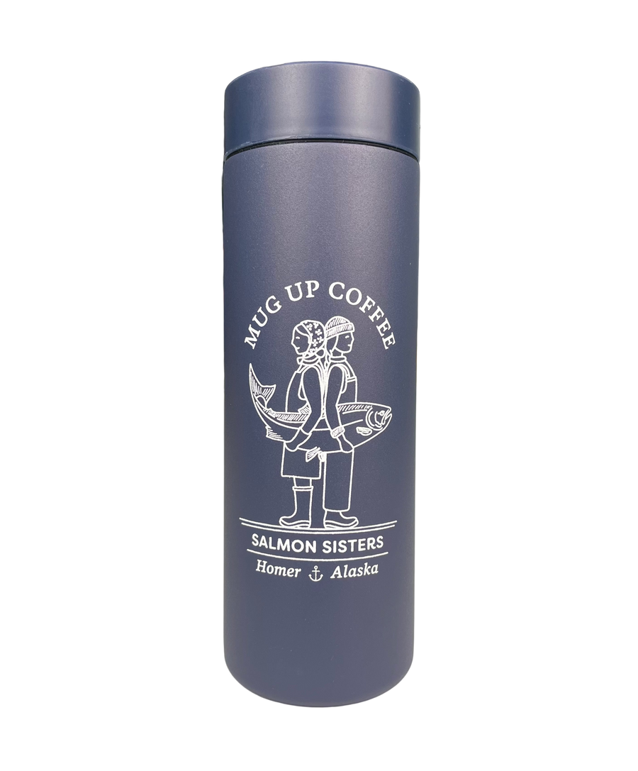 Mug Up Coffee Shop Travel Tumbler - 16 oz - Navy
