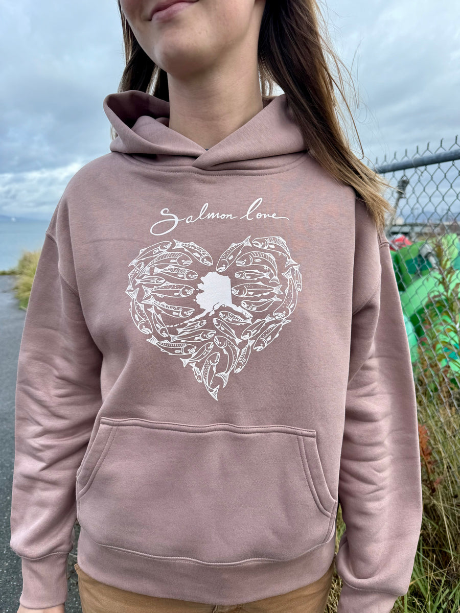 Salmon Love Pullover Hoodie