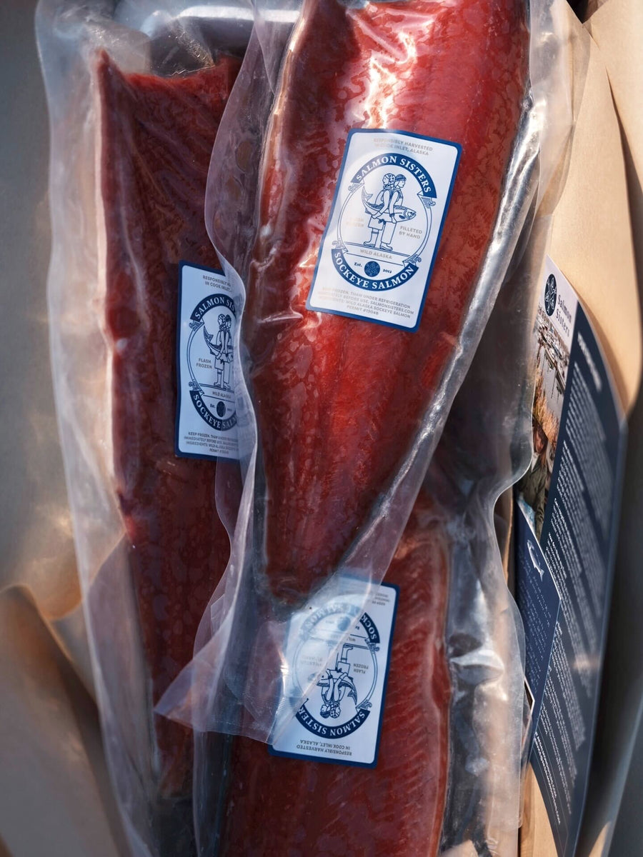 Wild Alaska Sockeye Salmon Fillet Box: 10 LB