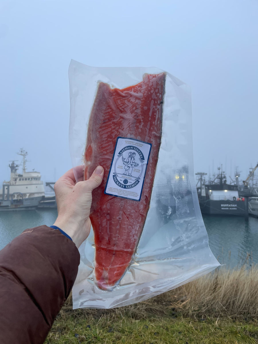 Wild Alaska Sockeye Salmon Fillet Box: 10 LB