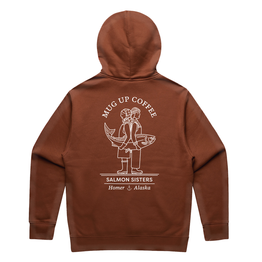 Salmon sisters sweatshirt hotsell