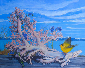Oceana Wills - Warbler & Coral Print