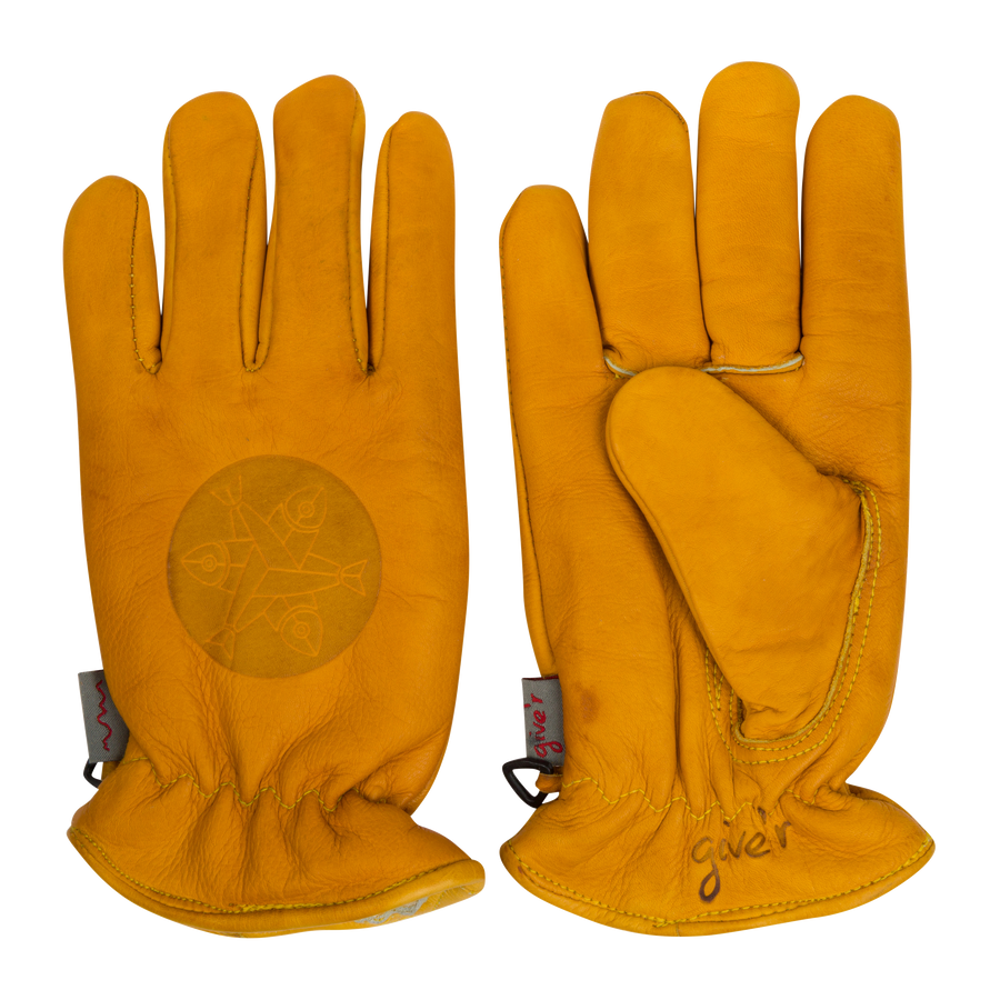 Long leather work 2024 gloves