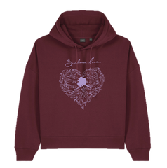 Salmon Love Women's Pullover Hoodie - Burgundy