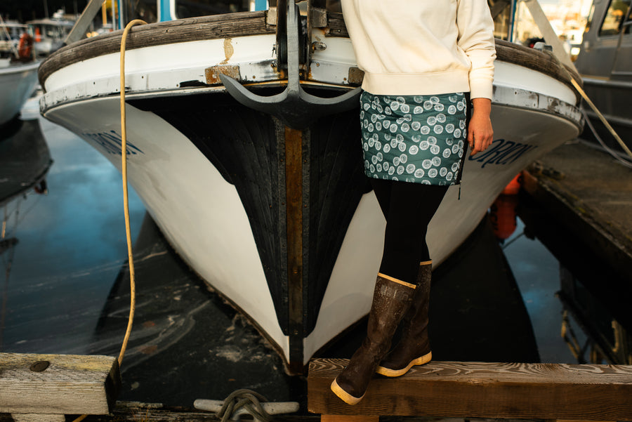 SKHOOP x Salmon Sisters - Limpet Kari Skirt (Pine Green)