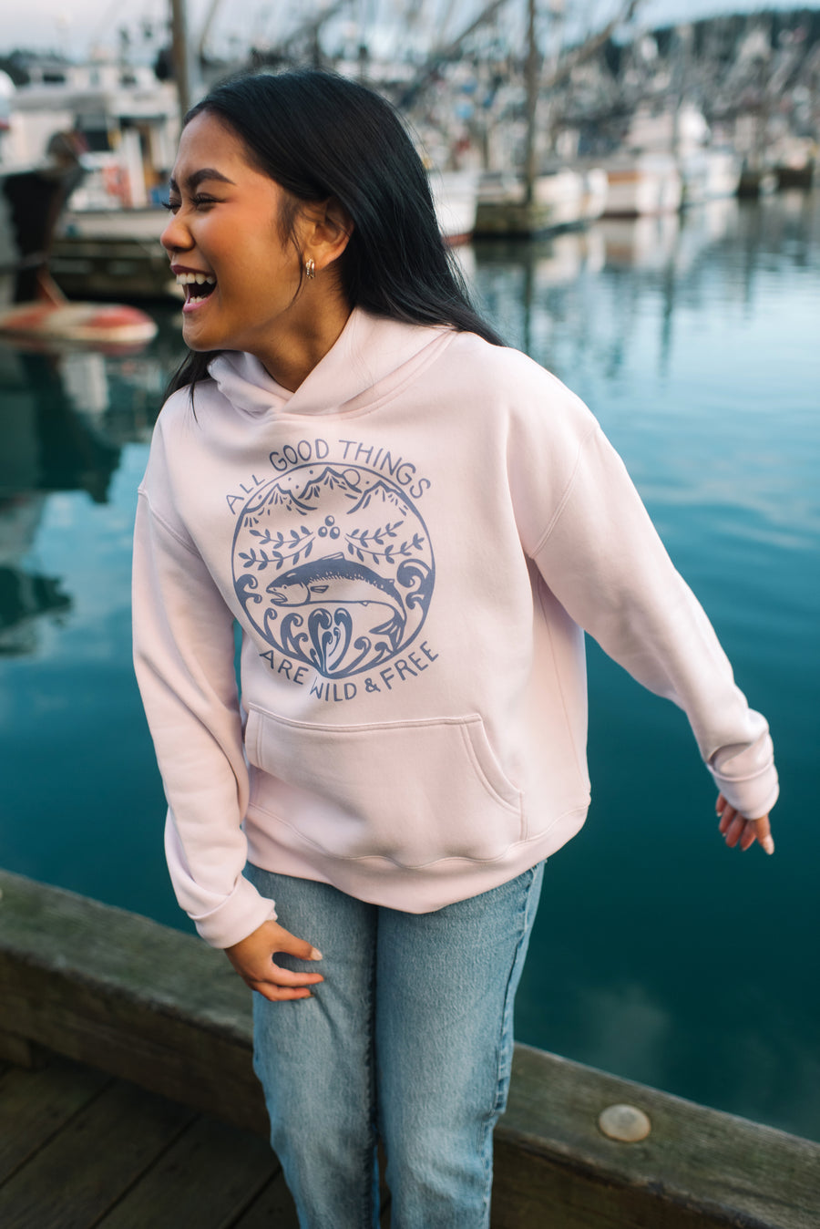 Wild & Free Pullover Hoodie - Lilac