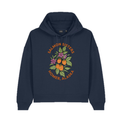 Salmonberry Women's Pullover Hoodie - Navy