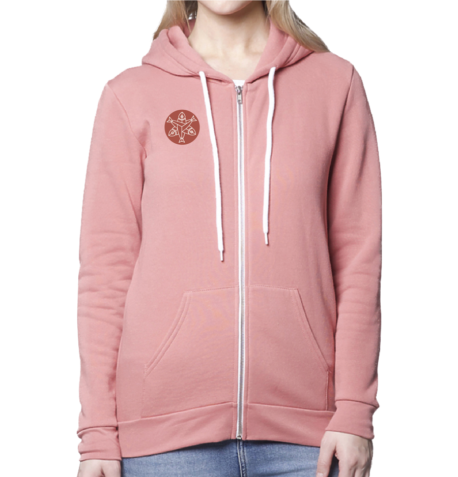 Wild & Free Zip Hoodie - Desert Rose