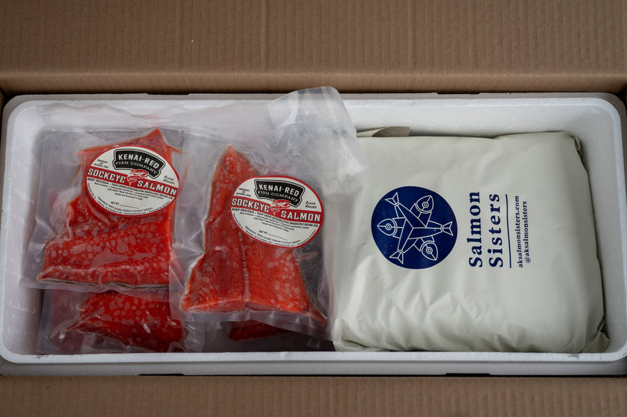 Wild Alaska Sockeye Salmon Portion Box: 10 LBS