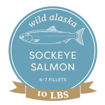 Wild Alaska Sockeye Salmon Fillet Box: 10 LB