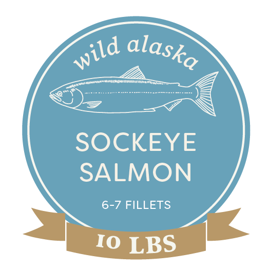 Wild Alaska Sockeye Salmon Fillet Box: 10 LB
