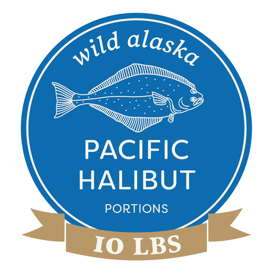 Wild Alaska Halibut Portion Box: 10 LB