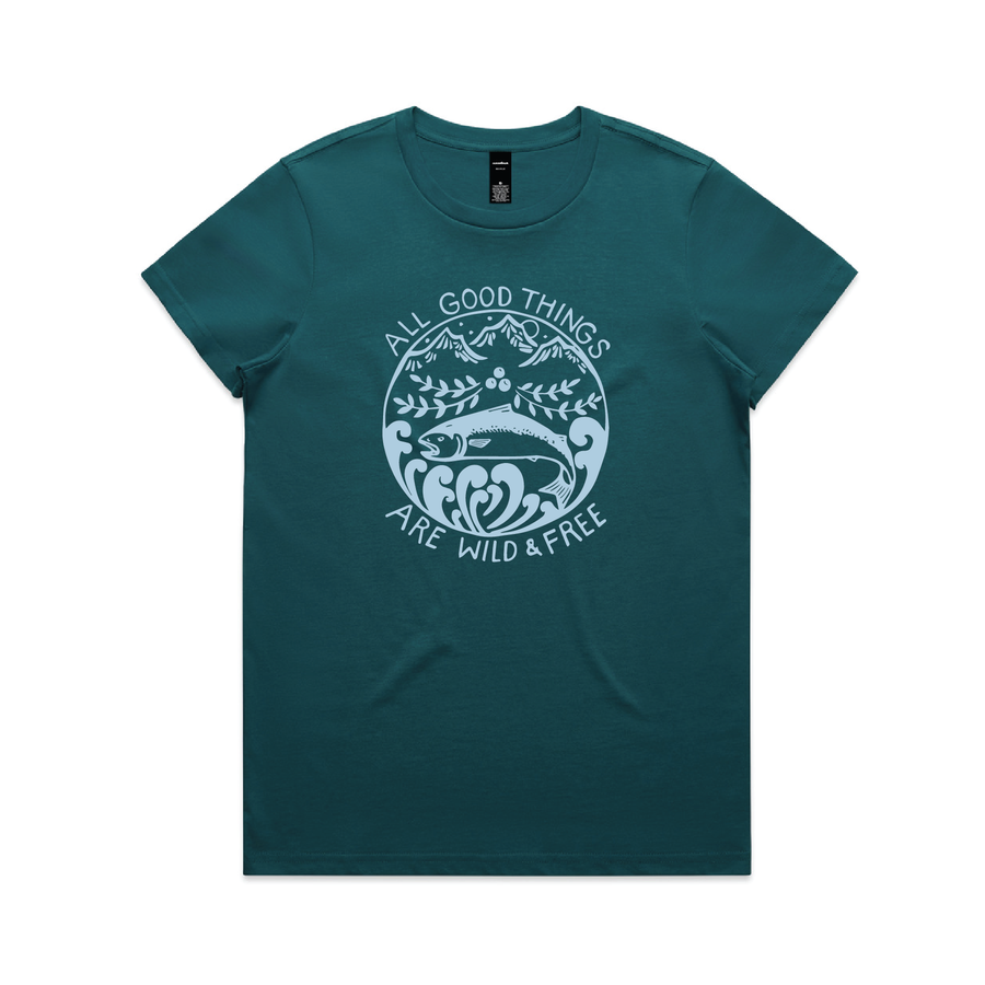 (Pre-order) Women's Wild & Free Tee - Teal