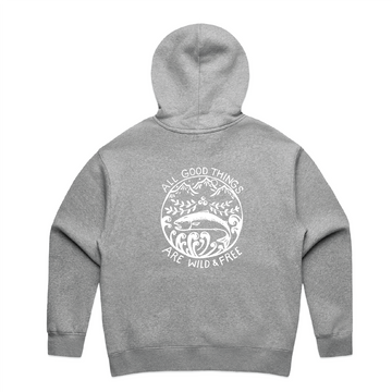 Wild & Free Zip Hoodie - Grey