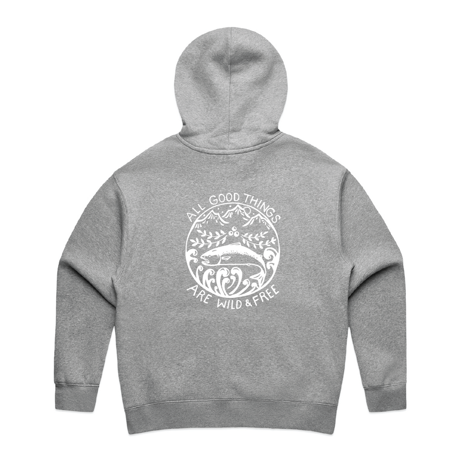 Wild & Free Zip Hoodie - Grey