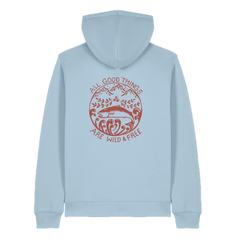 Wild & Free Unisex Zip Up - Sky Blue