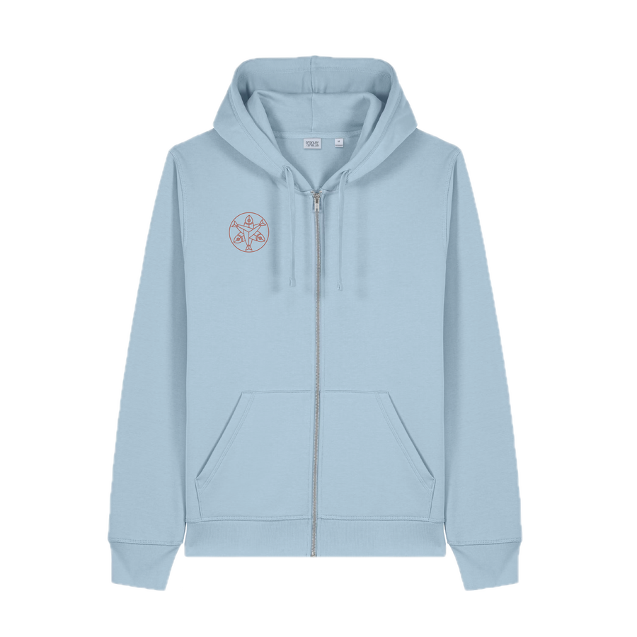 Wild & Free Unisex Zip Up - Sky Blue – Salmon Sisters
