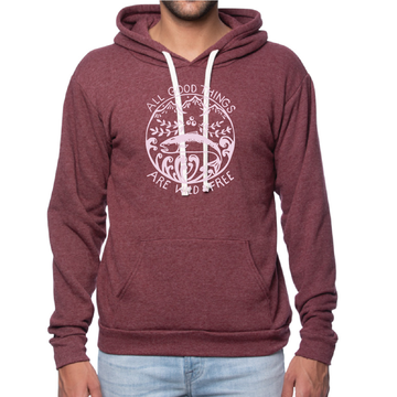 Wild & Free Pullover Hoodie - Berry