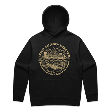 Wild Salmon Forever Hoodie - Black