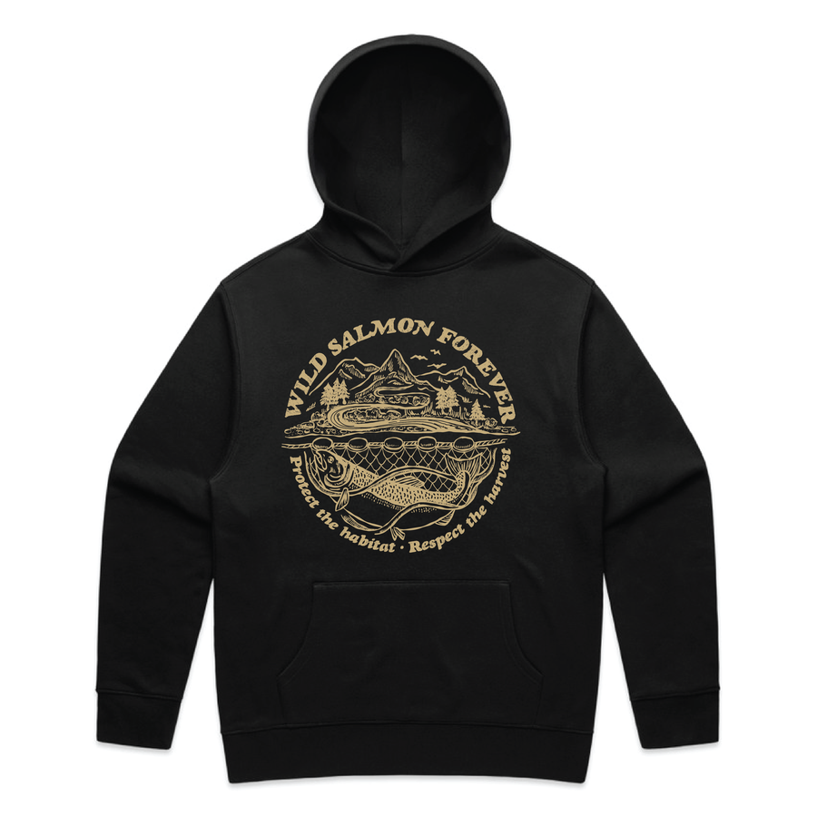 Wild Salmon Forever Hoodie - Black