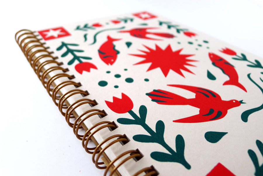 Middle Dune - Folk Flower Coil Notebook