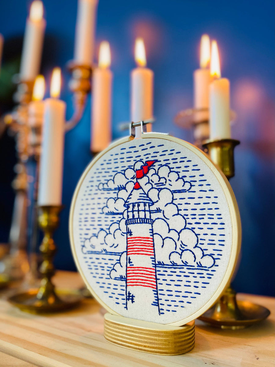 Hook, Line & Tinker - Lighthouse Complete Embroidery Kit
