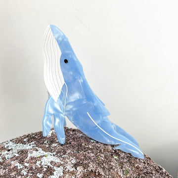 Humpback Whale Hair Claw Clip - Blue