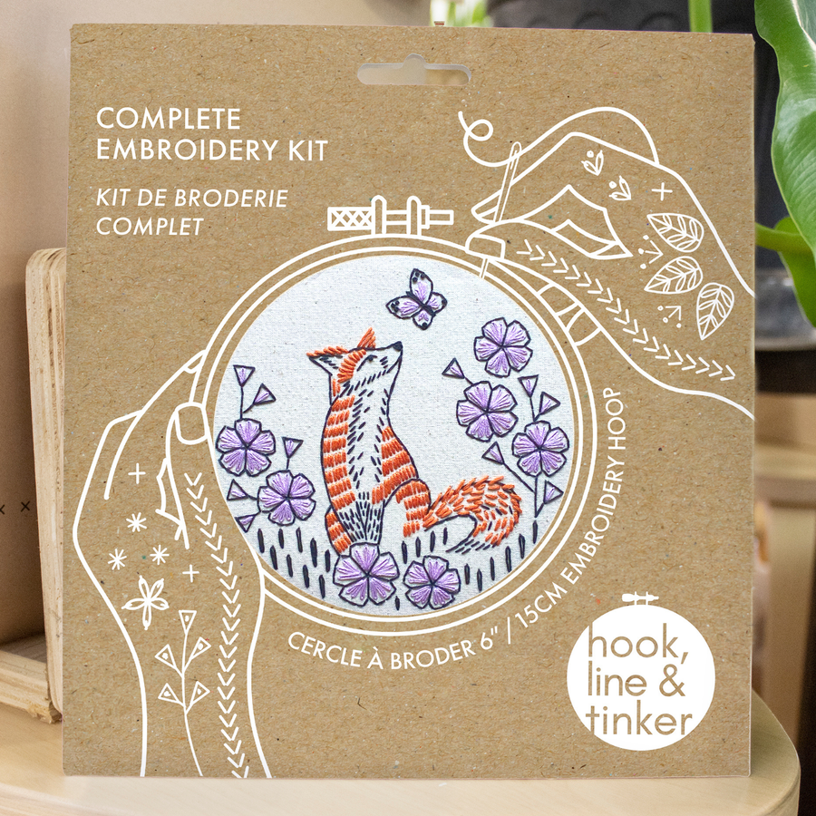 Hook Line & Tinker - Fox in Phlox Embroidery Kit