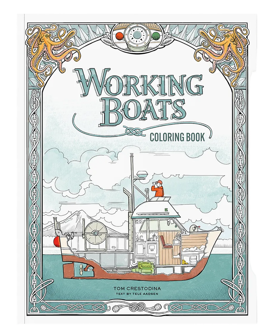 Working Boats Coloring Book: Coloring Book of Life at Sea – Salmon Sisters