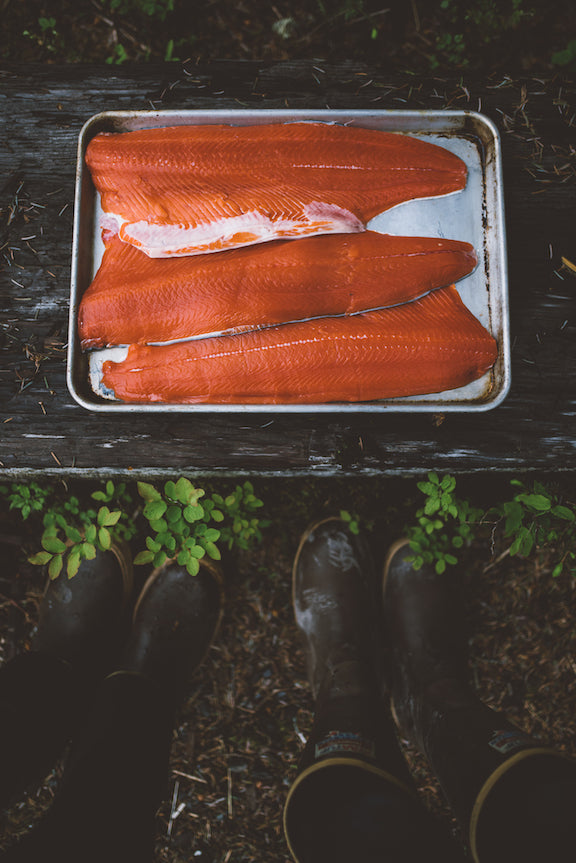Wild Alaska Sockeye Salmon Fillet Box: 10 Fillets