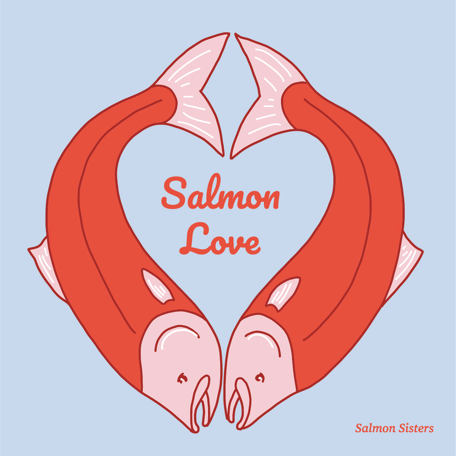 Salmon Love Decal Square