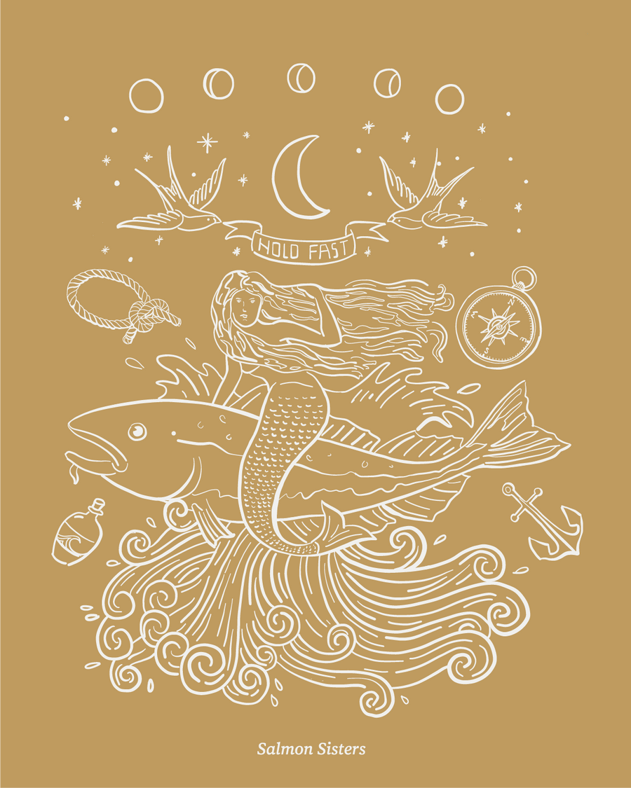 Hold Fast Mermaid Decal