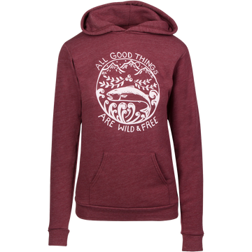 Wild & Free Pullover Hoodie - Berry