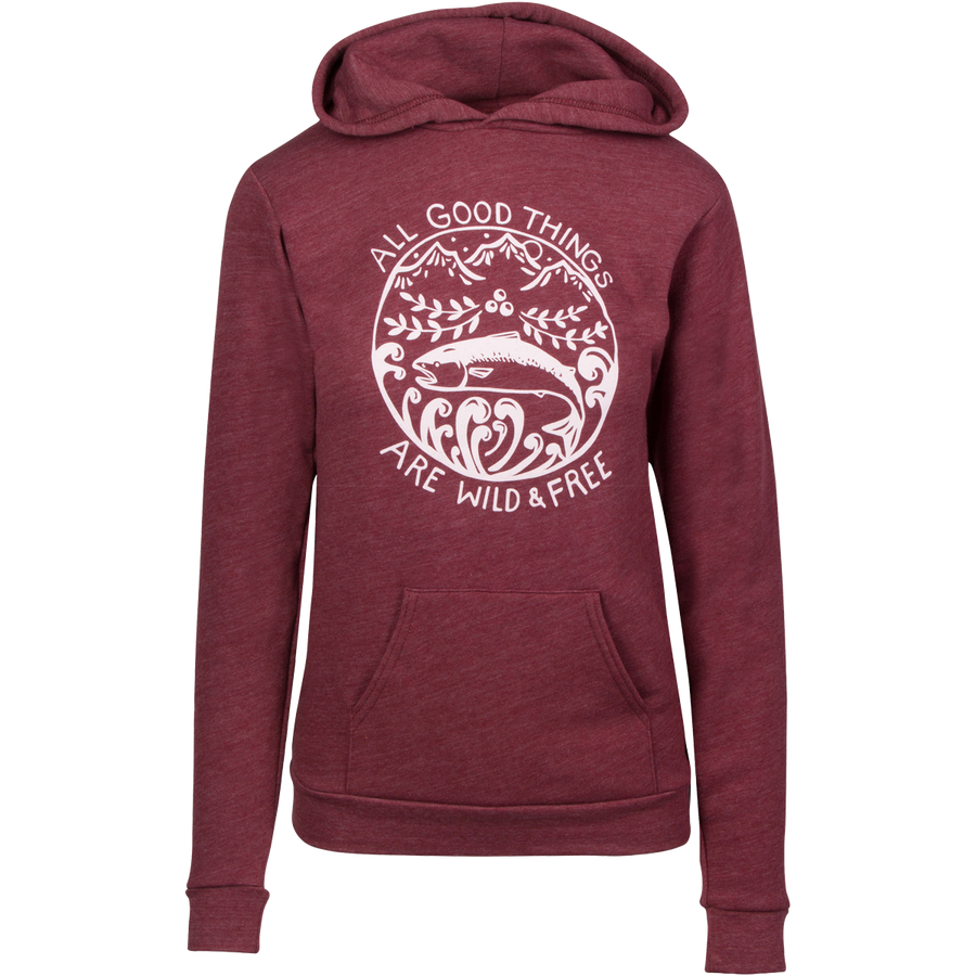 Wild & Free Pullover Hoodie - Berry
