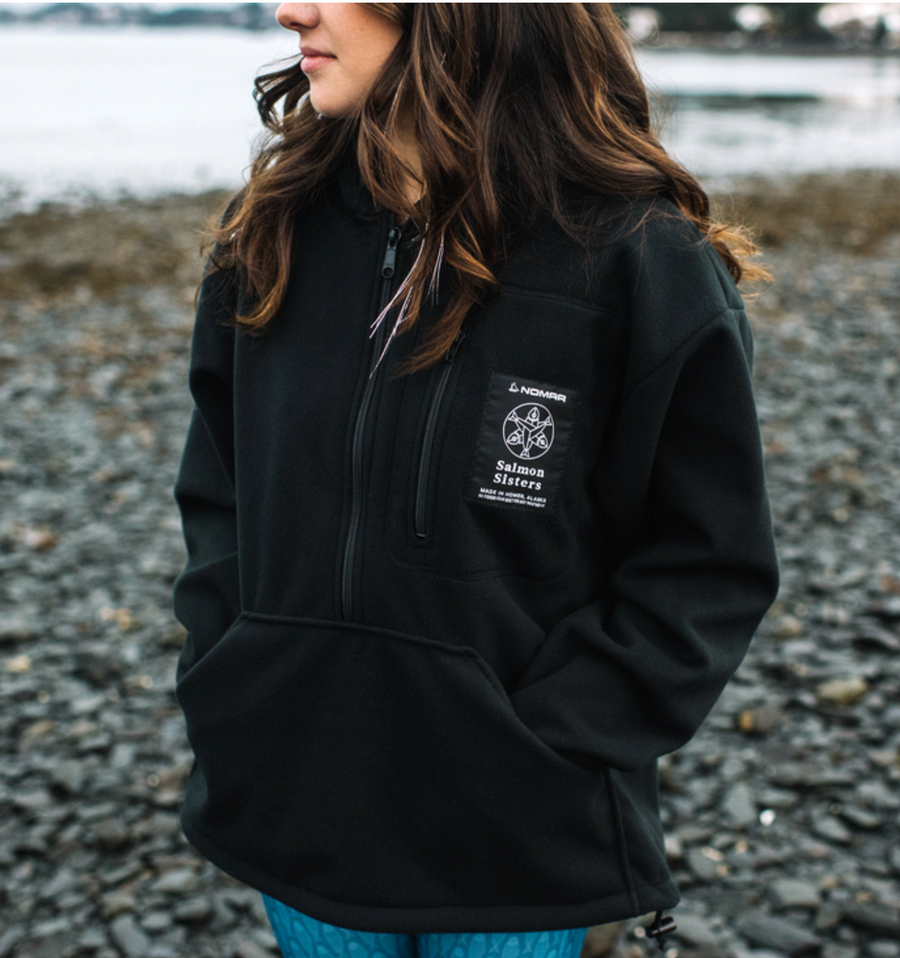 Aleutian Fleece Hoodie Salmon Sisters