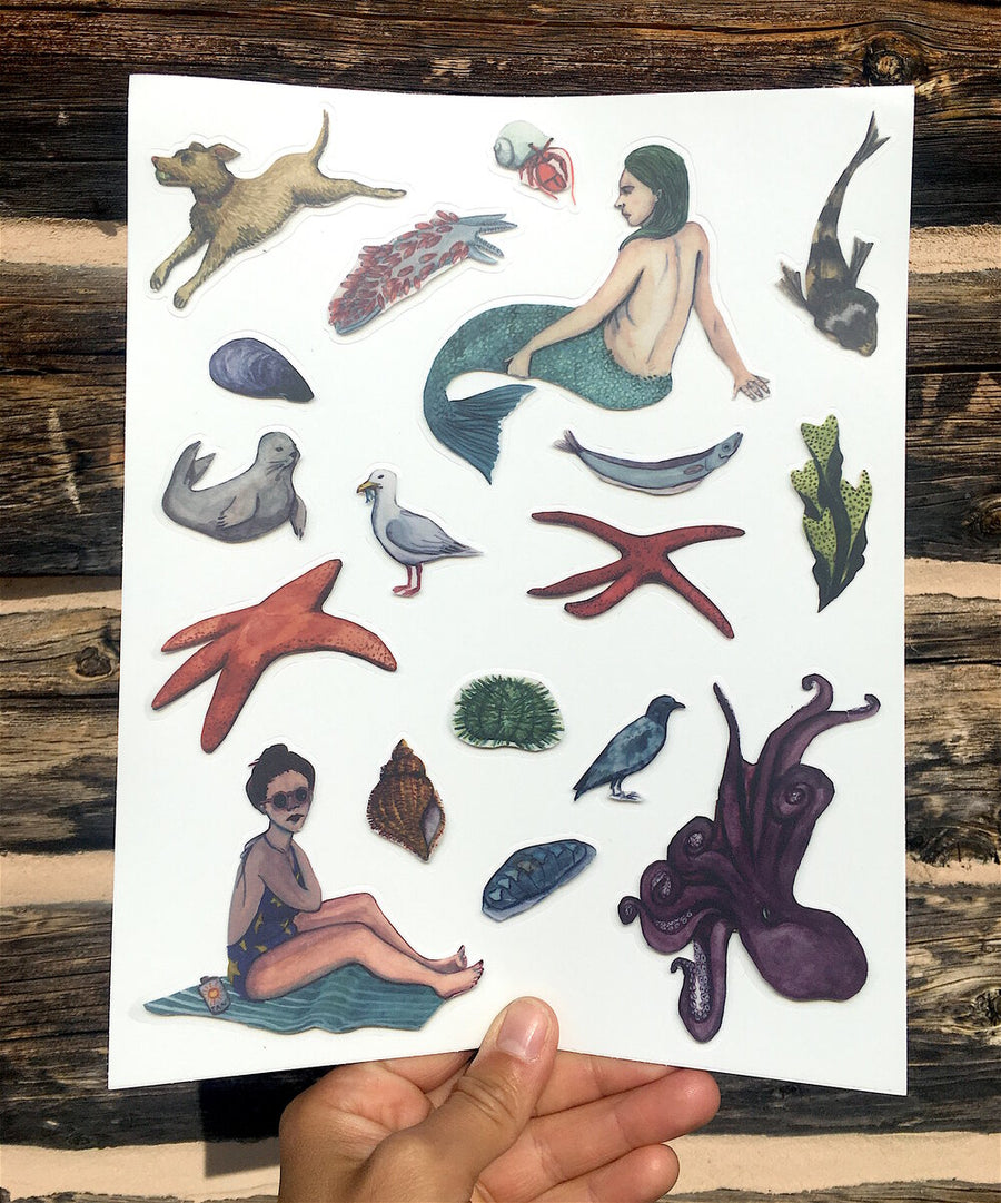 Sea Creatures Sticker Sheet
